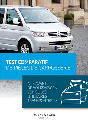 Test comparatif de pièces de carrosserie - Aile avant de VW VU Transporter T5